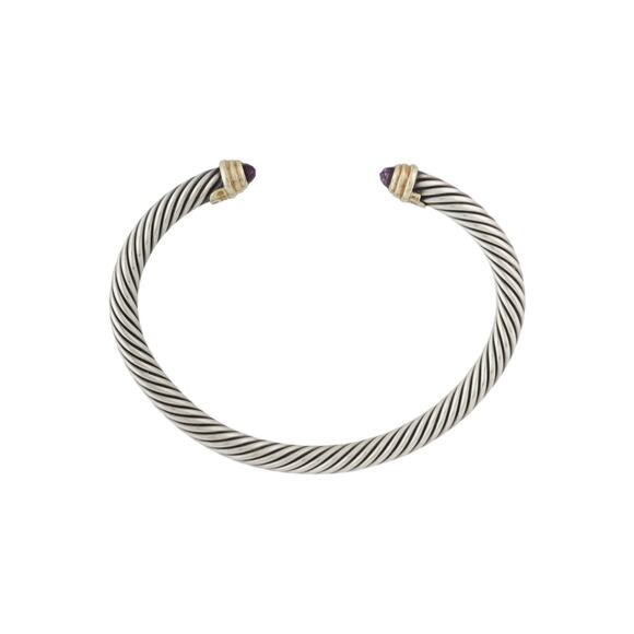 David Yurman Amethyst Classic Cable Cuff - Picture 6 of 12